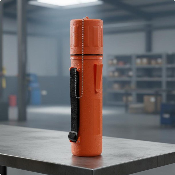 Tubo Aislante Para Varillas De Unión Metálicas Que Mantiene Los Electrodos Secos. Tubo De Almacenamiento Para Varillas De Unión Metálicas. Contenedor Portátil De Naranja con correa