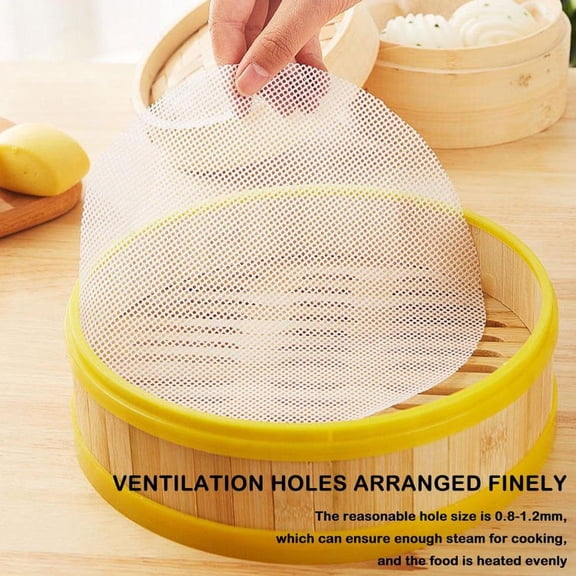 Diameter 36cm Kitchen Non-Stick Steamer Cloth Steamer Pad Round Silicone Steamer Cloth Steamed Buns Steamer Pad