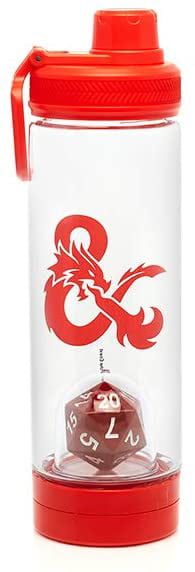 Removable 20 sided dice Dungeons & Dragons Water Bottle 