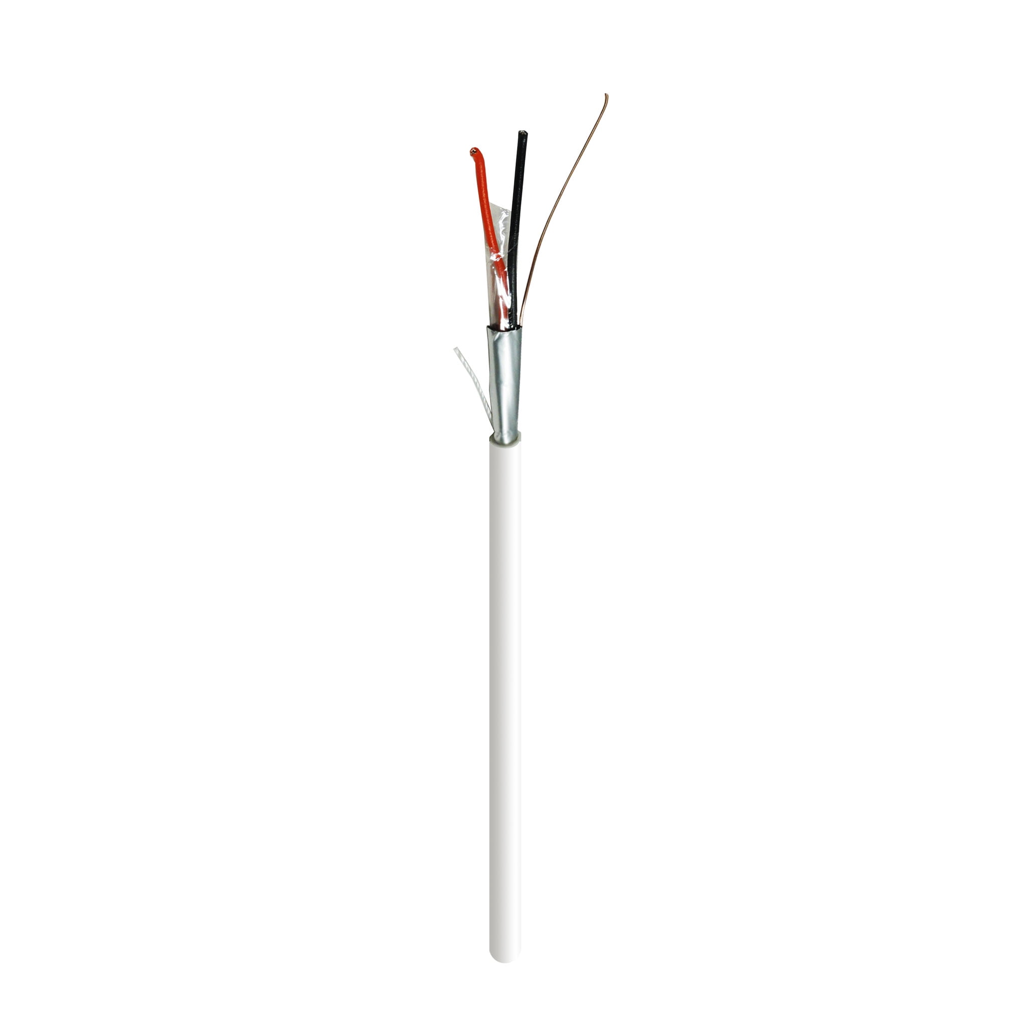 LOGICO 18/2 Low Voltage Shielded Stranded Bare Copper Wire, 1000FT Alarm/Security Control Cable LED Lighting, Audio/Speaker