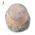 thumbnail image 3 of Lyrical Hair Toupee for Men Fine Mono Mens Toupee Human Hair Replacement Systems Monofilament with NPU Hairpiece for Man Black Brown Blonde Gray Hair Wig Unit, 3 of 6