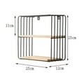thumbnail image 2 of Estantes flotantes FloreceBien Estantes colgantes montados en la pared para decoración de paredes, almacenamiento | Soporte de metal y estante de pared de madera para sala de estar, dormitorio, baño,, 2 of 5