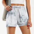 thumbnail image 5 of Puntoco Pantalones cortos casuales para mujer Pantalones cortos casuales estampados sin estiramiento de cintura alta a la moda para mujer, 5 of 5