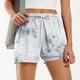 thumbnail image 3 of Pantalones Cortos Largos para las Mujeres, Pantalones Cortos Casuales Impresos de Cintura Alta No Estirable Hechos de Poliéster Transparente Airy para Todo el Uso de Temporada, Pantalones Cortos Casua, 3 of 5