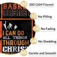 thumbnail image 4 of Personalized Basketball Blanket with Name - Soft, Plush & Warm - 60x50 Inches Throw Size Blanket for Bed, Couch - Brown Sports Throw Blanket Gifts for Kids, Adults, 4 of 6