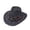 Black, variant on Unisex Bohemian Woven Cowboy Hat Open Interlaced Strand Body Moldable Wide Rim Beaded Wrapping Strap Rear Securing Cord Halloween Christmas Outdoor Sun Hat (Beige)