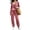 Pink, variant on Women's Two Piece Velvet Outfits Cowl Neck Long Sleeve Tops Elastic Waist Joggers Fashion Loose Lounge Set (XL, Pink)