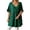 Dark Green, variant on Women's V Neck Short Sleeve Ruffle Loose Summer Flowy Mini Dress