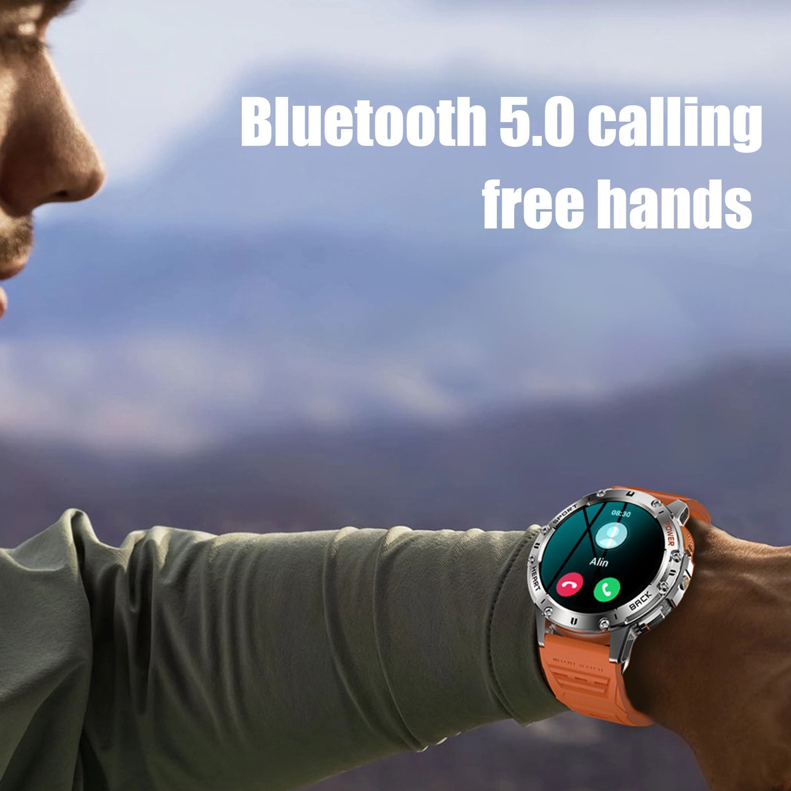 AZXY Smartwatch,Smart Watch for Android,Fitness Smart Watches,Bluetooth Sports Touchscreen Health Smart Watches for Women Men with Talk Call and Text,Waterproof Fitness Trackers,Silver