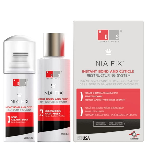 DS Laboratories Nia Fix - Bond Repair Hair Treatment for Damaged Hair Dry Hair shampoo conditionert Split End Repair Hair Mask & Hair Bonding Treatment Shampoo