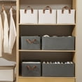 thumbnail image 4 of Bewildely Cesta de almacenamiento de ropa Organizador de contenedores resistentes con asas Cajas plegables Marcos de metal para artículos Type2 NO2, 4 of 6