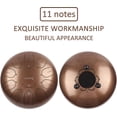 thumbnail image 2 of Lomuty Steel Tongue Drum 11 Notes 12 inches with Bag, Music Book, Mallets and Bracket(Brown), 2 of 7