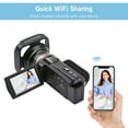 thumbnail image 2 of Andoer-2 Camcorder,WiFi IR Rotatable LCD IR Vision 48MP 16X 3-inch 4K 60FPS Lapse Slow 16X 3-inch Rotatable Video Camera 3-inch Rotatable LCD 60FPS Video Screen S n Wemay, 2 of 6