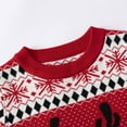 thumbnail image 5 of Atogsazn Children's Boys Girls Christmas Fleece Sweater Kids Printed Long Sleeve Sweaters Fall Winter Warm Clothes 5-6 Years Wine on Clearance, 5 of 6