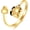 Penguin, variant on 14K Real Gold Spoon Ring Solid Yellow Gold Adjustable Open Ring Jewelry Birthday Mother's Day Anniversary Christmas Gifts for Women