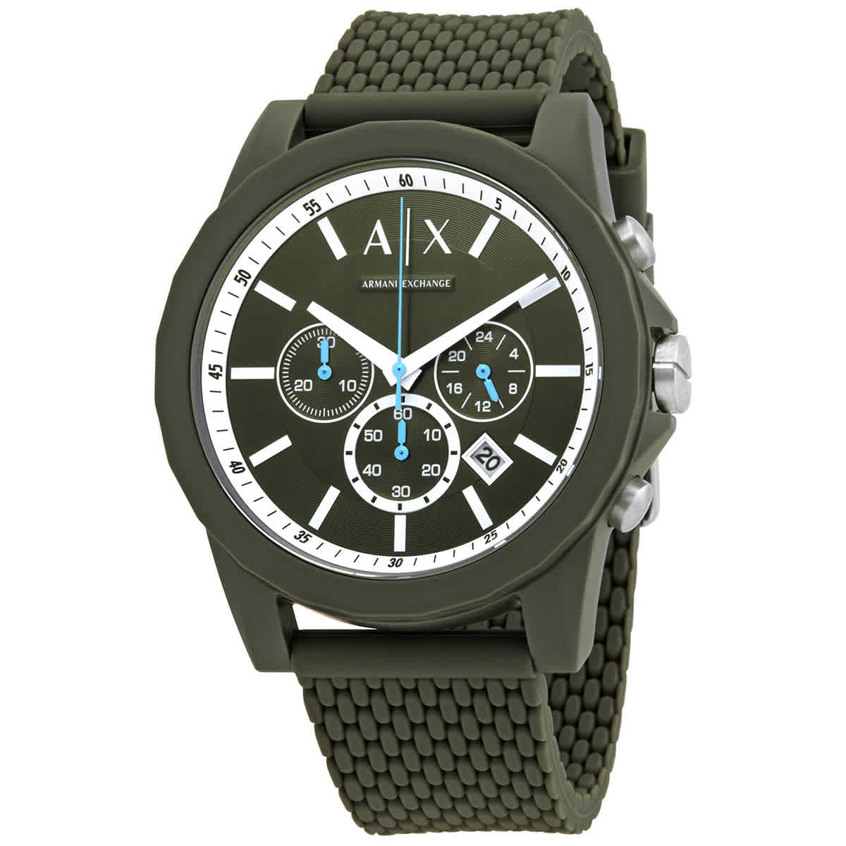 Armani Watch Exchange Men\'s Quartz Chronograph Dial Green AX1346