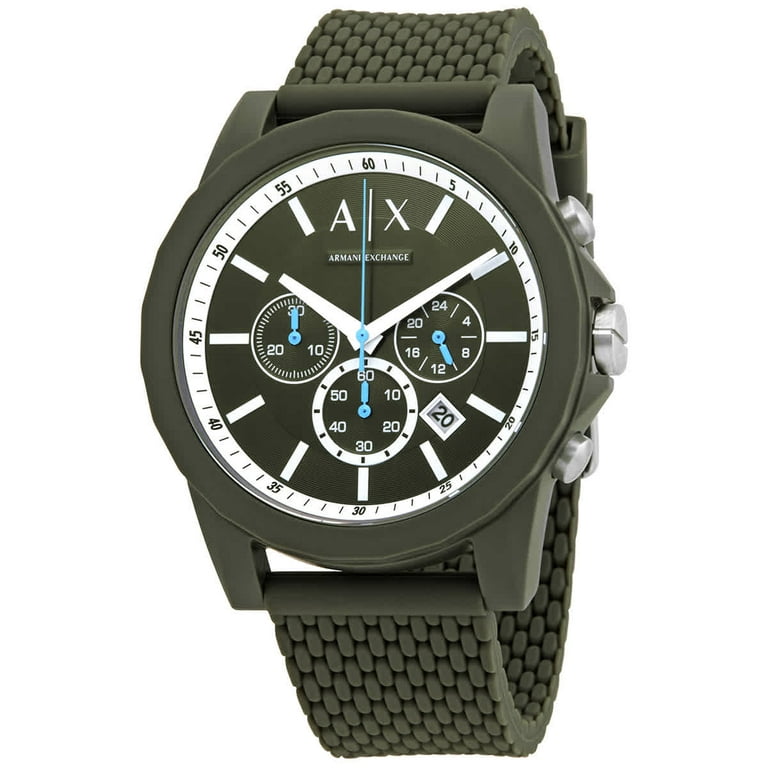 ARMANI腕時計 Armani Exchange Chronograph Quartz Green Dial Men's Watch