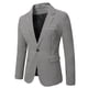 thumbnail image 1 of Hombres Casual Slim Fit Impreso Un botón Blazer Traje Volver Chaqueta de manga larga Pompotops  oipoqjl40236, 1 of 8