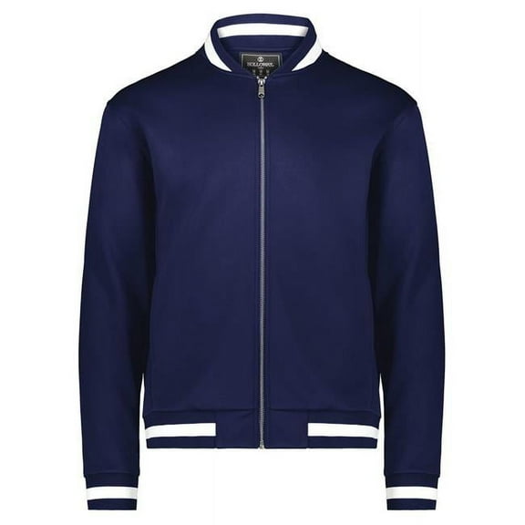 Holloway B24464587 V-Street Full-Zip Jacket, Athletic Heather & White - 2XL