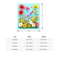 thumbnail image 3 of Durable Soft Flannel Blanket - Cozy Floral Design with Vibrant Colors for Sofa Travel Bed & Chair - Perfect for Springtime Comfort, 3 of 5