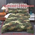 thumbnail image 6 of ZIATUBLES Camouflage Printed Full Size Duvet Cover Set, 3-Piece Soft Breathable Bed Linens with 1 Duvet Cover and 2 Pillowcases, Zipper Closure, Dorm Bedroom Bedding Decor, 6 of 8