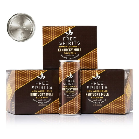 Free Spirits Non-Alcoholic Kentucky Mule | Award-Winning Mocktail 12 Pack
