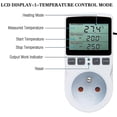 thumbnail image 3 of Termostato de refrigeración digital/calefacción, controlador de temperatura Lcd, 230v para controlador de temperatura de granja de invernadero/termostato de terrario (enchufe), 3 of 5
