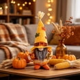 thumbnail image 4 of Rustic Thanksgiving Faceless Gnome Resin Statue, Vintage Autumn Harvest Tabletop Figurine, Decorative Fall Home Decor for Desktop, Mantel & Shelf Display, Lazyguy, 4 of 6