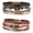 Black+Red, variant on 2 Pcs Leather Wrap Bracelets for Women, Boho Leopard Multi-Layer Natural Stone Cuff Bracelet