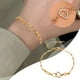 thumbnail image 2 of Pulsera doble con corazones huecos y perforados, pulsera con diamantes de imitación, pulsera con charms, regalo sorpresa de cumpleaños para mujer y niña, 2 of 8