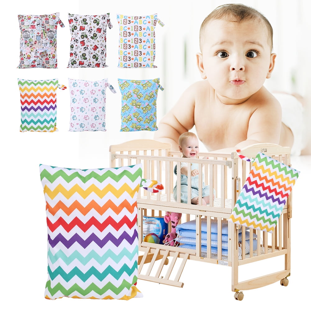New Waterproof Zip Wet Dry Bag for Baby Infant Cloth Diaper Nappy Pouch Reusable