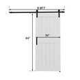 thumbnail image 6 of 36''x84'' White Primed Paintable Sliding Barn Door – Solid Manufactured Wood, Closet & Pantry Interior Door with Complete Installation Hardware Kit, 6 of 6