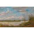 thumbnail image 2 of Tina Blau 18x12 Gold Ornate Wood Frame and Double Matted Museum Art Print Titled - Donaulandschaft (ca. 1865), 2 of 4
