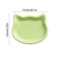 thumbnail image 4 of LEFXSMR Dinner Plates Cute Cat Shaped Plastic Plates with Non-Slip Base Microwave Safe Kitchen Utensils for Home Use, Green, 4 of 7