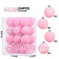 thumbnail image 3 of 24 Pcs Flocked Christmas Ornaments Balls Velvet Shatterproof Christmas Tree Decorations, 3 of 6