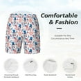 thumbnail image 5 of Lsque Mens Swim Trunks American Gnomes Pattern - Bathing Suit Compression Liner - Beach Swim Shorts Swimwear - (S-3XL) - Stretch Quick Dry -XX-Large, 5 of 9