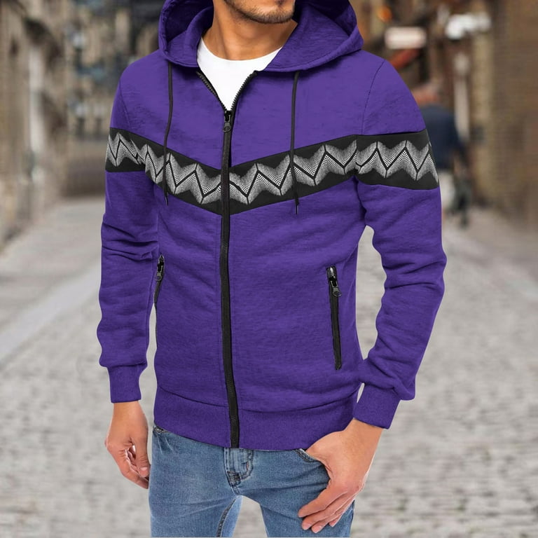 Mens black and purple hoodie 2025