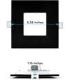 thumbnail image 5 of Luxrite 4 inch Ultra Thin Square LED Recessed Lighting 5 Color Options Dimmable 10W Wet Rated Black Trim ETL Listed, 5 of 8