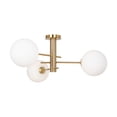thumbnail image 2 of AC11763BR Artcraft Lighting Bonita - 3 Light Semi-Flush Mount-11.5 Inches Tall and 31.5 Inches Wide, 2 of 14