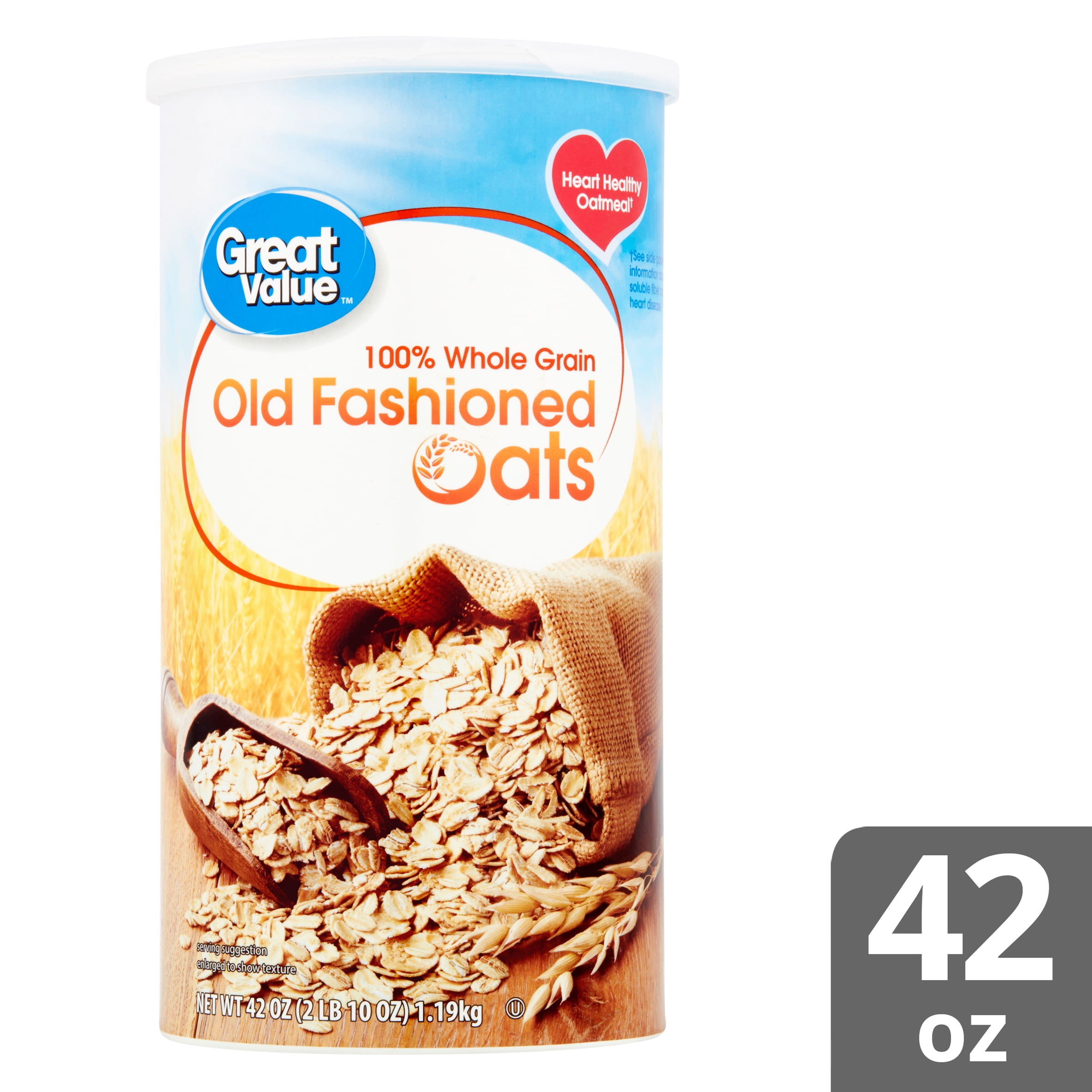 Great Value Old Fashioned Oats 42 Oz Walmartcom