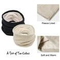 Loritta 2Pcs Scarves for Women Winter Neck Warmers Knitting Fleece Face