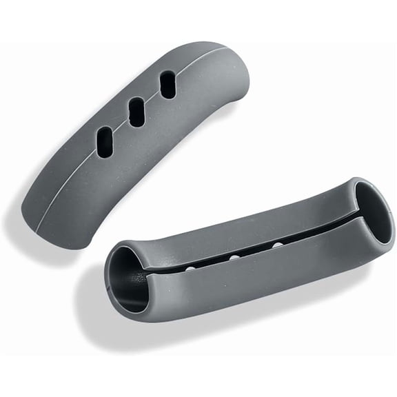 CZQ Silicone Assist Handle Holder Grip, Cast Iron Skillet Handle Covers Heat Resistant, Non Slip Pot Grip Handle Sleeve, Hot Handle Holder Wok for Frying Pans Griddles, 3'' (Gray,2Pcs)