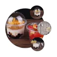 thumbnail image 3 of 100pcs 250ml Fruit Cups With Lid Small Lids Dome Ice Cream Yogurt Containers Baking Supplies For Kids Perfect- Disposable Dessert Cups Clear Salad Cup, 3 of 5