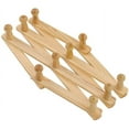thumbnail image 4 of LANMOK 10 Pegs Wooden Hook Wall Mounted Expandable Wood Wall Rack Folding hanger Coat Rack Hat Closet Hook for Hallway Bathroom Living Room Kitchen, 4 of 6