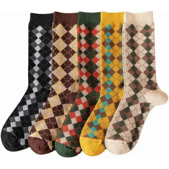 YooGuoGuo Women's Vintage Cotton Socks 5 Pairs Y2K Cottagecore Funny Crew Socks Japanese Indie Accessories Dress Socking