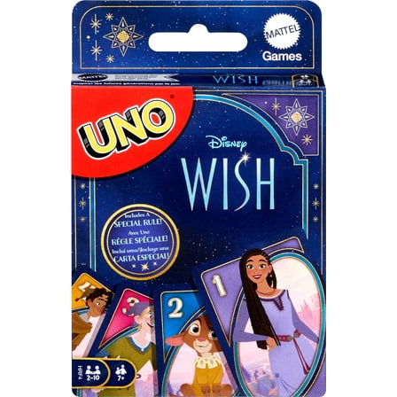 UNO Disney Wish Card Game for Kids, Adults & Family Night with Deck Inspired by the Movie
