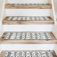 thumbnail image 4 of World Rug Gallery Modern Boho Design Non-Slip Stair Treads (Set of 13) 8.6" x 26" Cream, 4 of 5