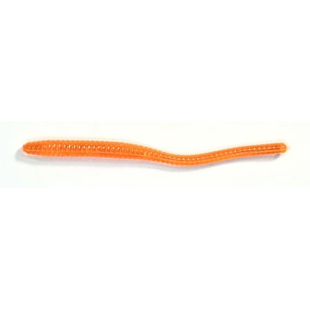 Appalachian Baits Mountin Wormz Blaze Orange 2 1/4 Soft Floating Fishing Bait Worms Scented 15 count