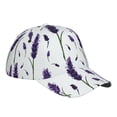 thumbnail image 3 of Naloa Original Classic Low Profile Hat Men Women Baseball Cap Dad Hat Adjustable Unconstructed Lavender Flowers Print Cap, 3 of 9