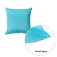 thumbnail image 3 of Farmhouse Set of 4 Decorative Throw Pillow Solid Color 20" x 20" Sky Blue Square for Couch, Bedding, 3 of 4
